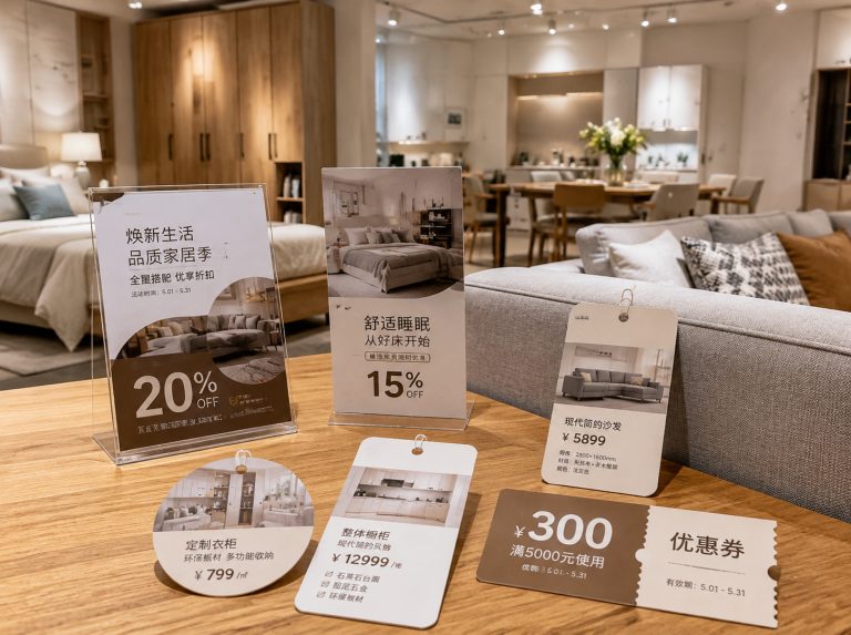 襄城区家具门店单页海报与吊牌